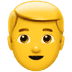 👱‍♂️ man: blond hair display on Apple